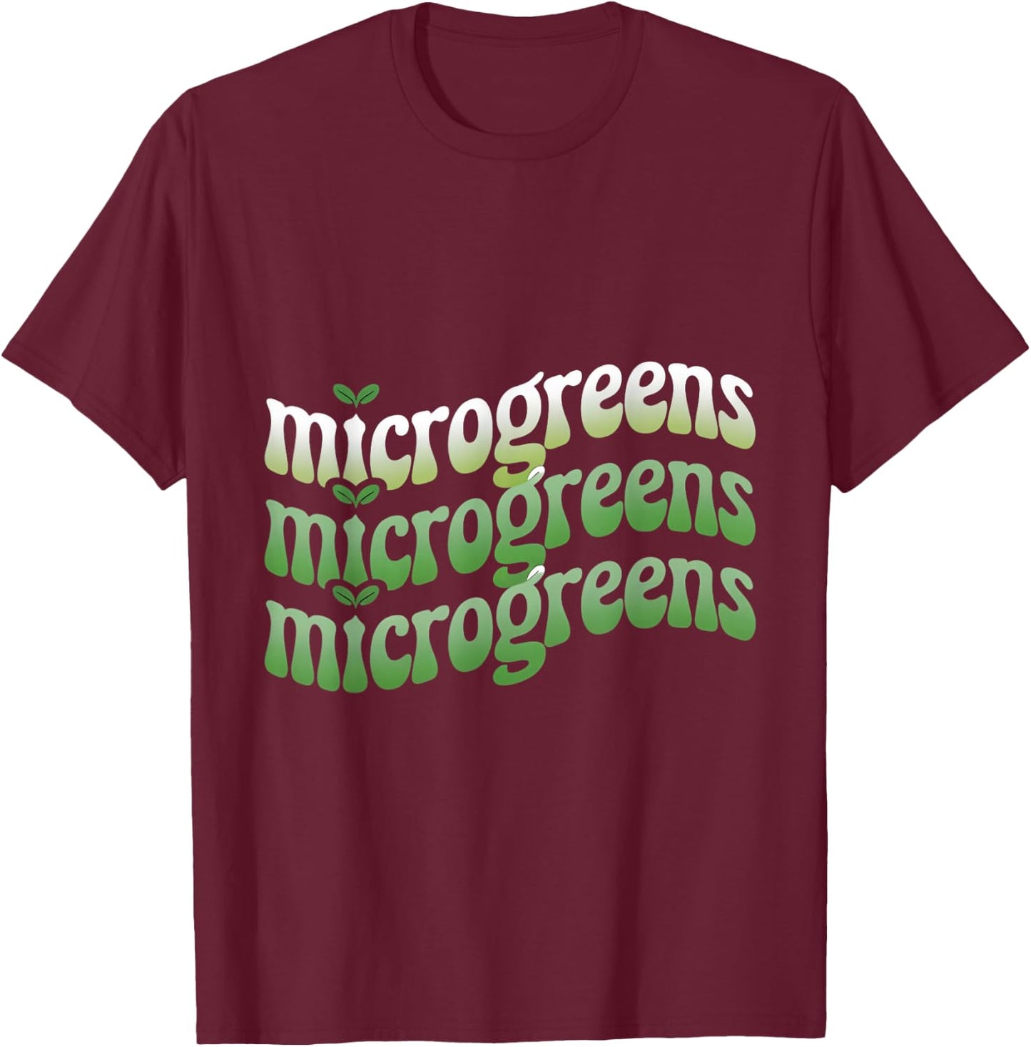 Microgreen Farmer Sprouts Plant Gardening Microgreens T-Shirt - T-Shirt | Maroon