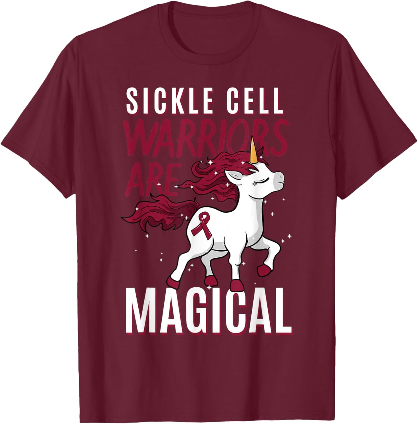 Sickle Cell Disease SCD Warrior Blood Disorder Unicorn Lover T-Shirt - T-Shirt | Maroon