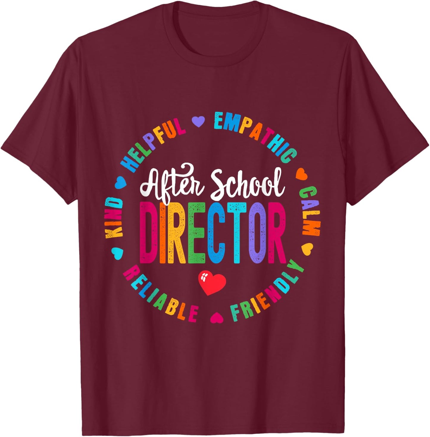 After School Director Appreciation Week Back To School T-Shirt - T-Shirt | Maroon