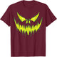 Scary Pumpkin Jack O Lantern Face Halloween Men Boys Kids T-Shirt - T-Shirt | Maroon