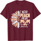 I Wear Peach For My MOM Uterine Cancer Awareness Ribbon Sunf T-Shirt - T-Shirt | Maroon