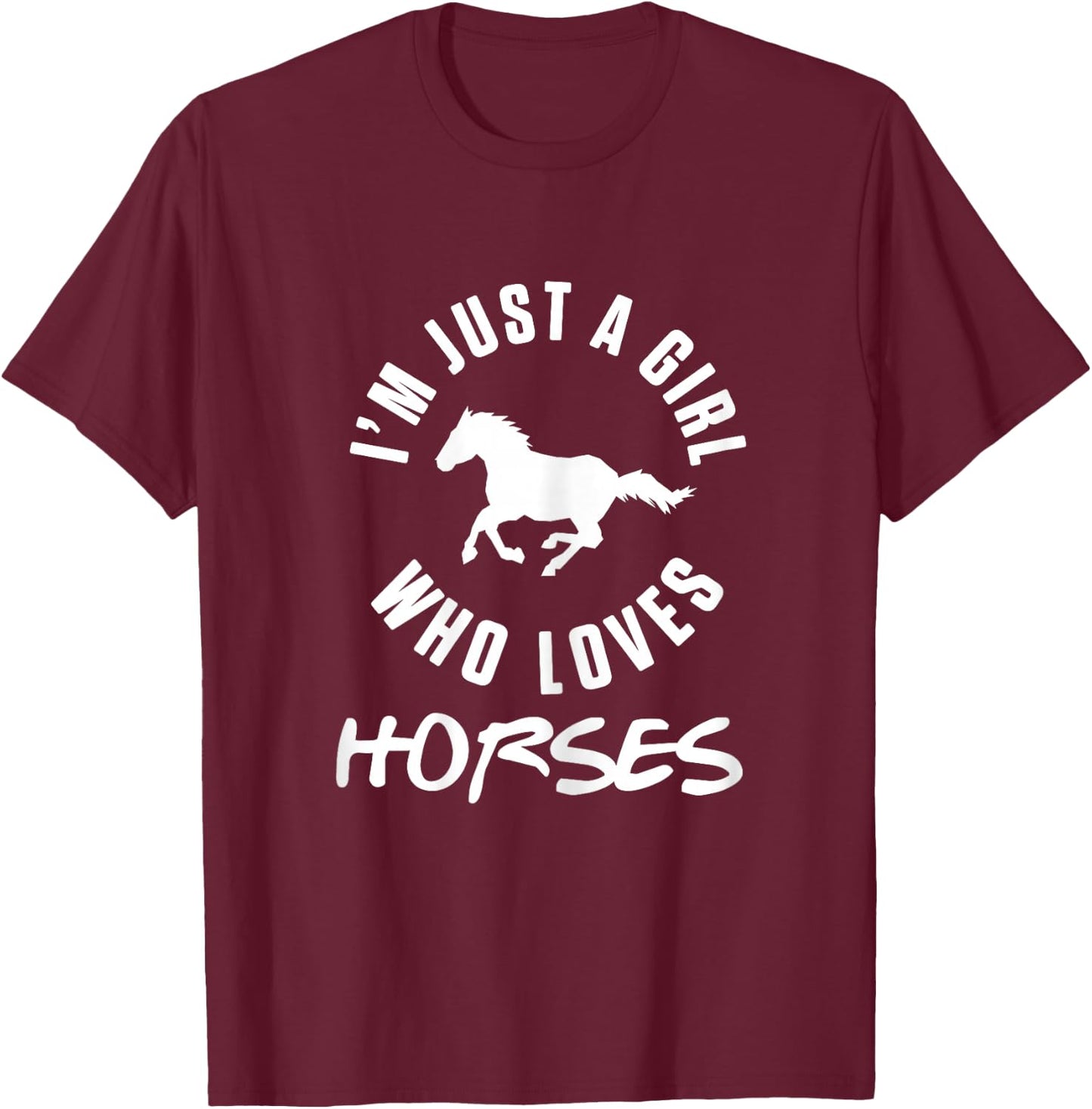 Horse Girl Dressage Riding Horses Equestrian Sports Pony T-Shirt - T-Shirt | Maroon