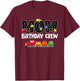 Mom Birthday Crew Shirt Mother Transportation Birthday Party T-Shirt - T-Shirt | Maroon