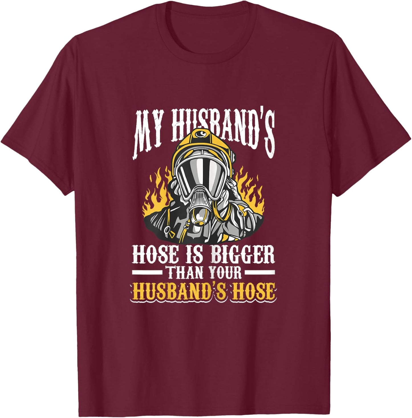 Fireman Woman Fire Brigade Wife T-Shirt - T-Shirt | Maroon