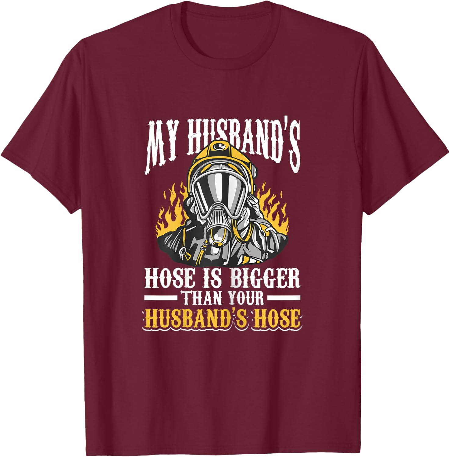 Fireman Woman Fire Brigade Wife T-Shirt - T-Shirt | Maroon
