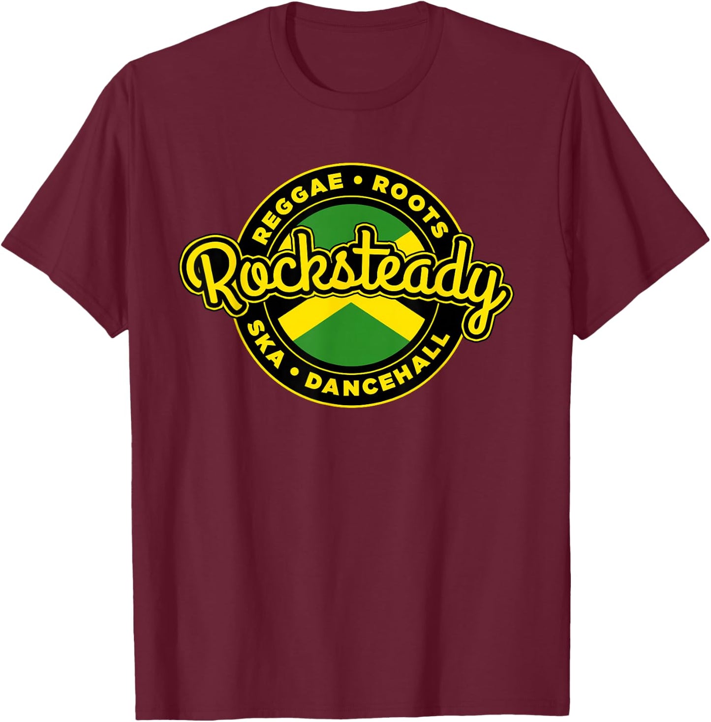 Rocksteady Skinhead Reggae Roots Ska Dancehall Jamaican T-Shirt - T-Shirt | Maroon