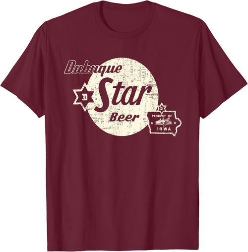 Vintage Advertising Art Dubuque Iowa Restaurant Bar , Men's -Adults Black 3X-Large Short Sleeve Classic Fit Cotton