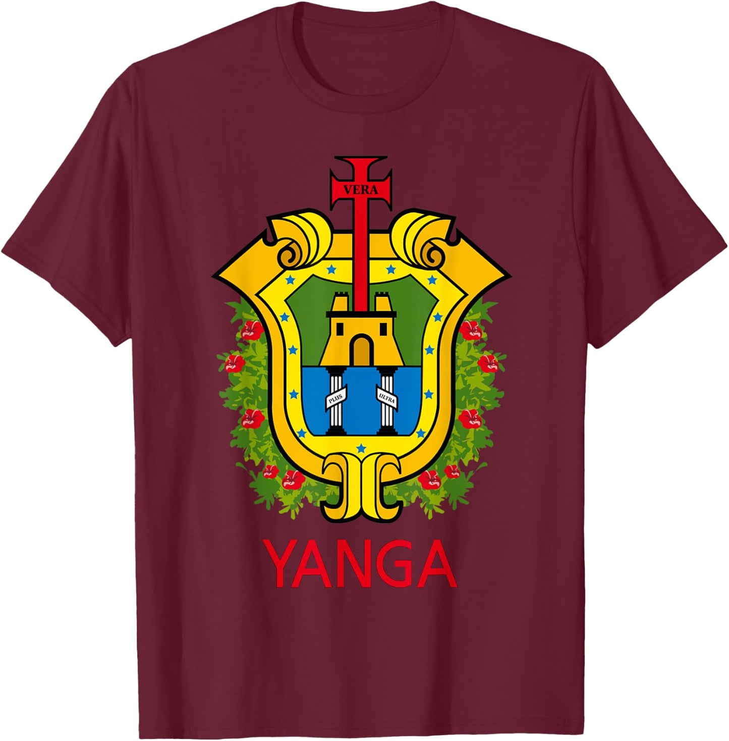 Yanga Veracruz Estado De Mexico Escudo Eagle Aguila T-Shirt - T-Shirt | Maroon