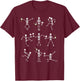 Skeleton Dancing with Hallo Wine Halloween Party Shirt T-Shirt - T-Shirt | Maroon