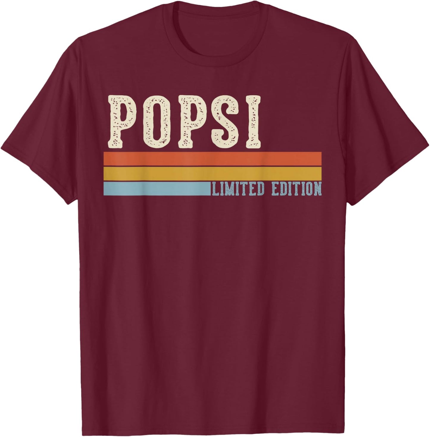Popsi Vintage Grandpa Retro Fathers Day T-Shirt - T-Shirt | Maroon