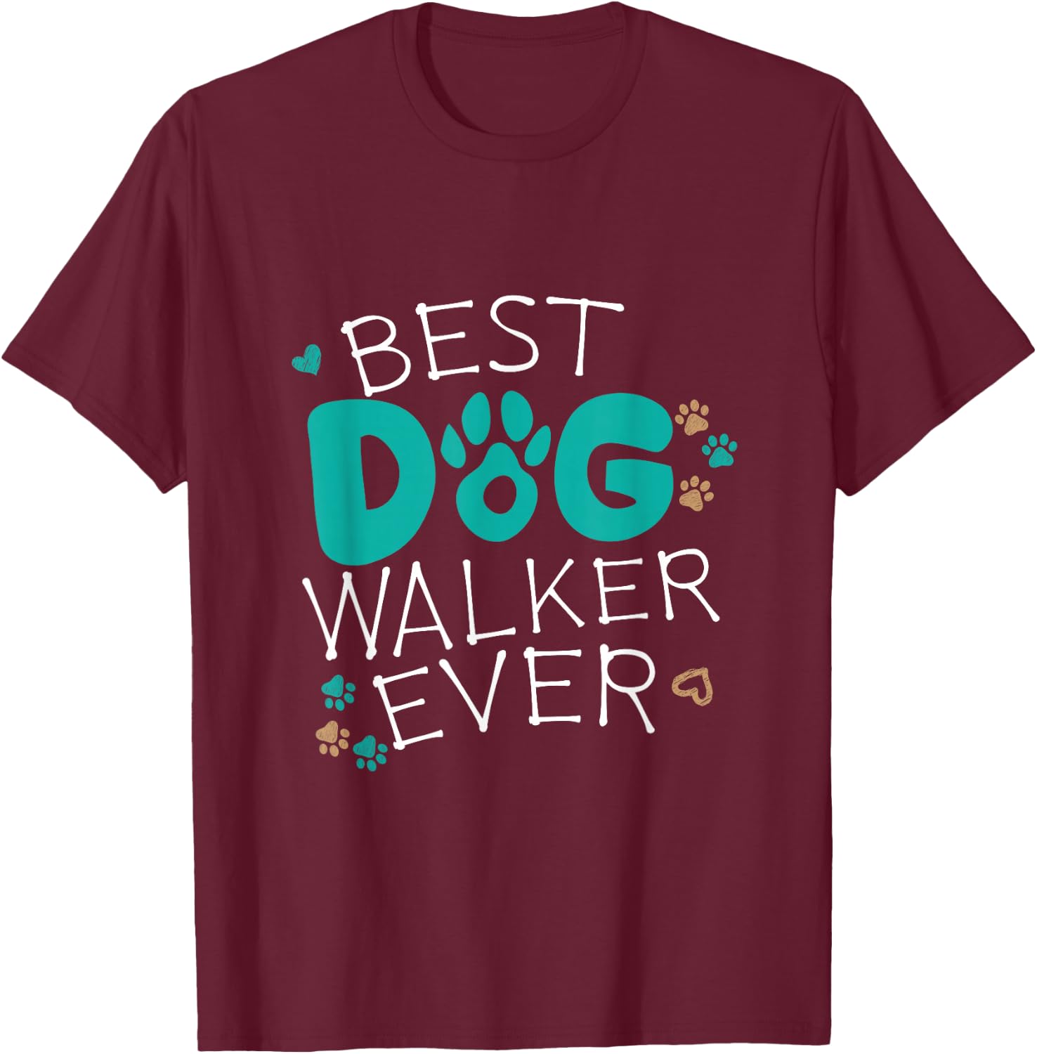 Best Dog Walker Walking Pet Sitter Ever Appreciation Thanks T-Shirt - T-Shirt | Maroon