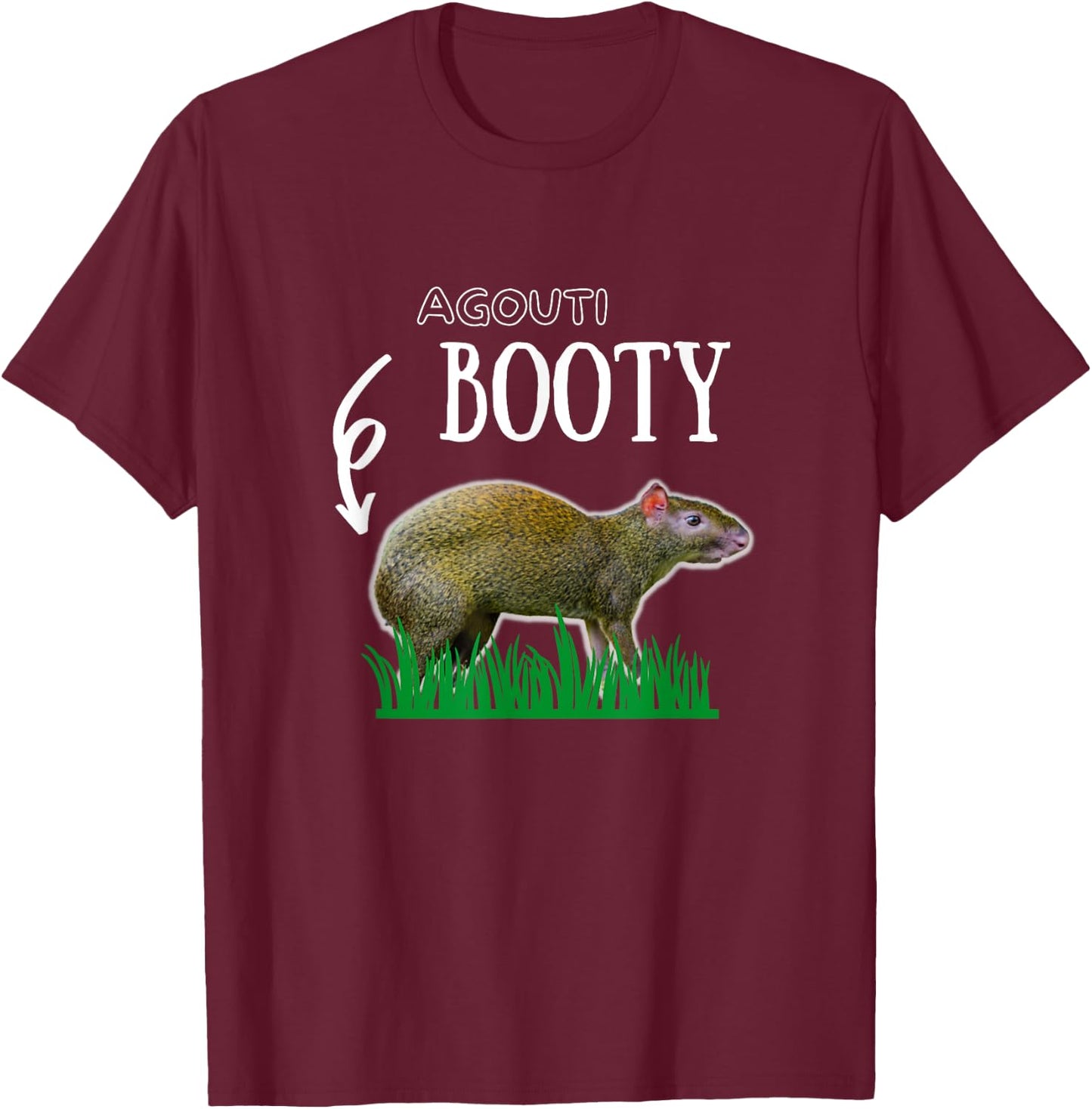 Agouti Animal Funny Grass Meme Men Women Kids T-Shirt - T-Shirt | Maroon