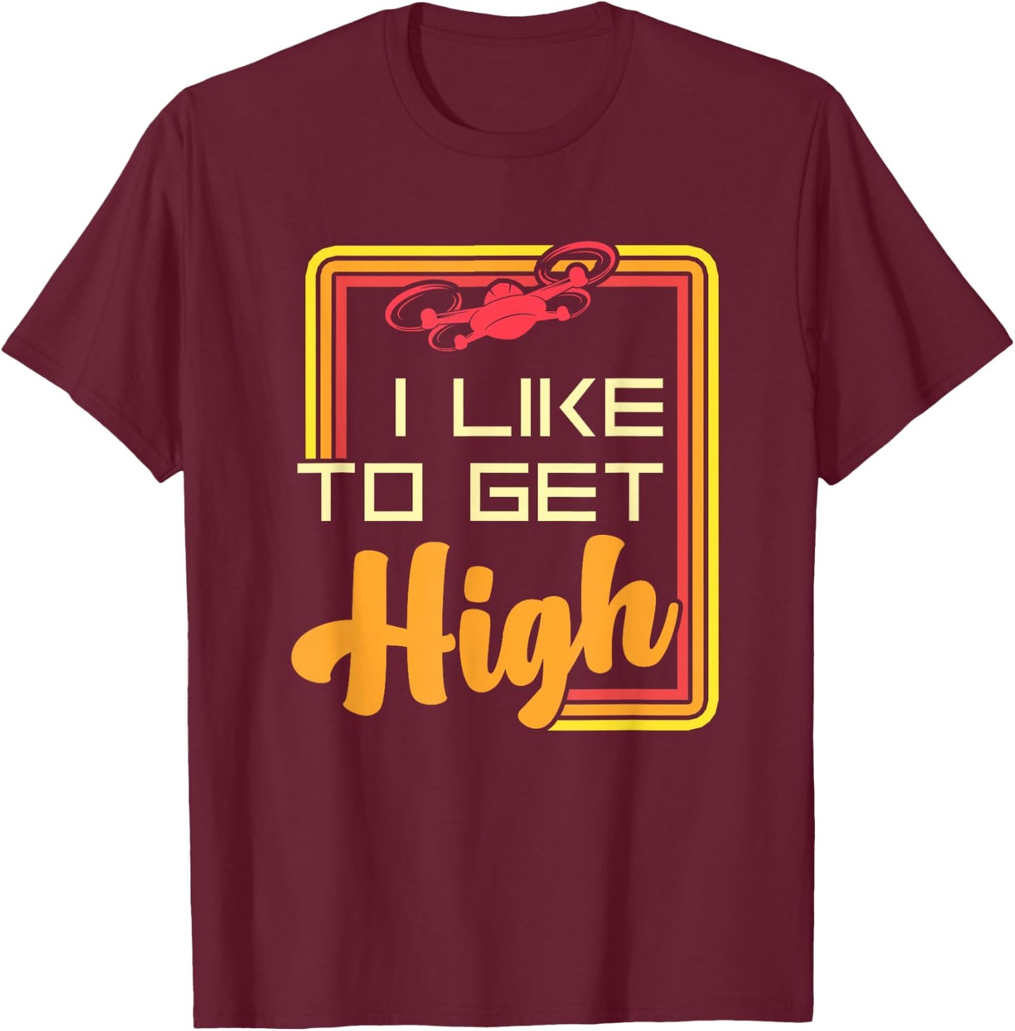 Multicopter Remote Control Camera Aircraft Gift Women's Black Drone Pilot Quadcopter Quadrotor FPV Flying T-Shirt - T-Shirt | Maroon