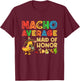 Nacho Average Maid of Honor Cinco De Mayo Mexican Hat T-Shirt - T-Shirt | Maroon