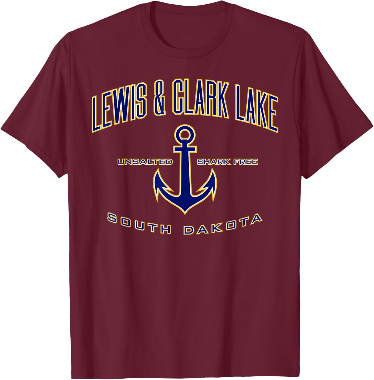 Lewis & Clark Lake SD T-Shirt - T-Shirt | Maroon
