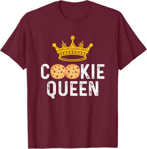 Cookie Queen Cookie Lover Cookie Baker T-Shirt - T-Shirt | Maroon