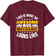 This Is What An Awesome Bus Mechanic Looks Like T-Shirt - T-Shirt | Maroon