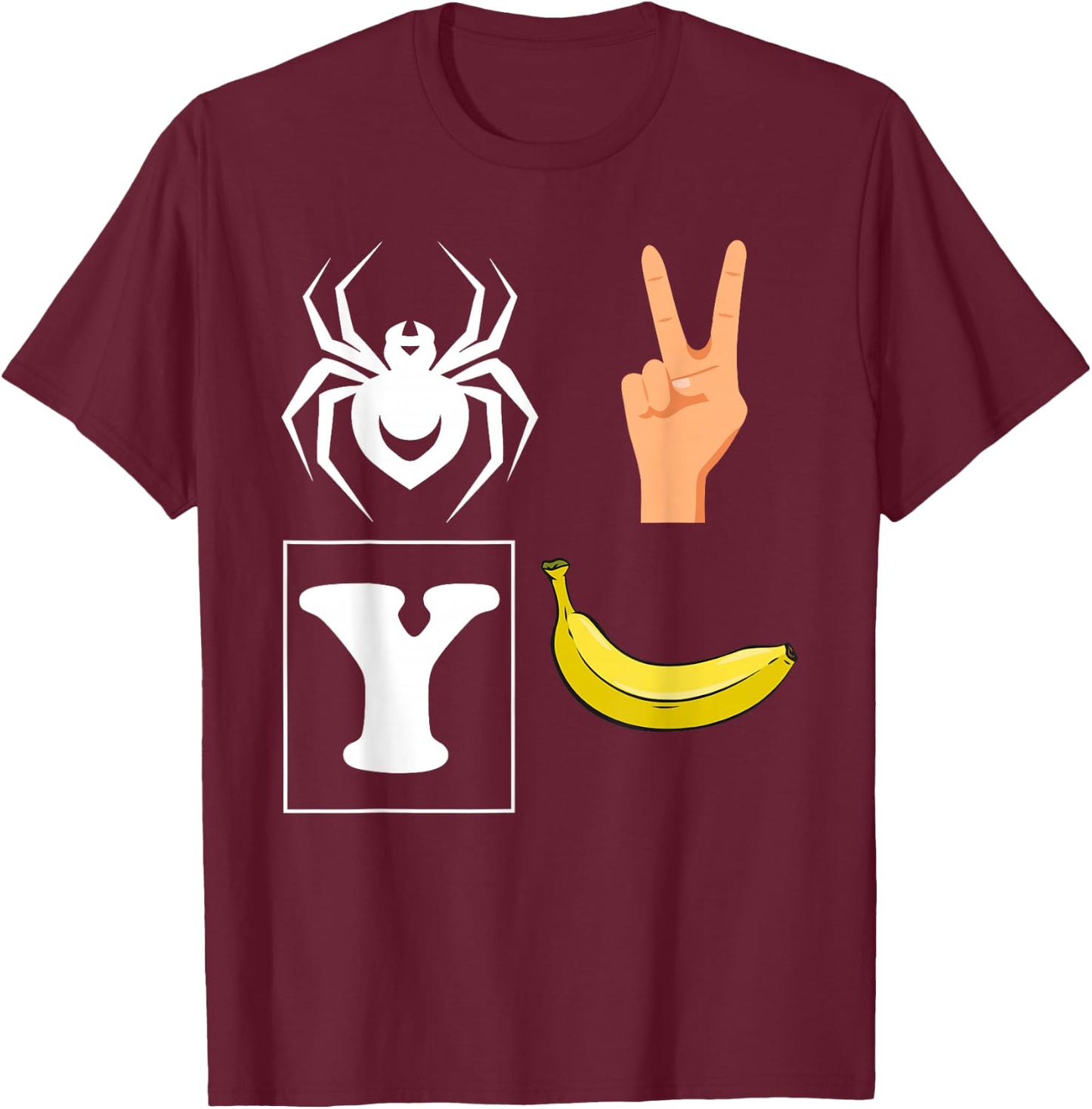 Spider 2 Y Banana Shirt - Football Lover Player T-Shirt - T-Shirt | Maroon