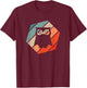 Owl Retro Style Vintage T-Shirt - T-Shirt | Maroon