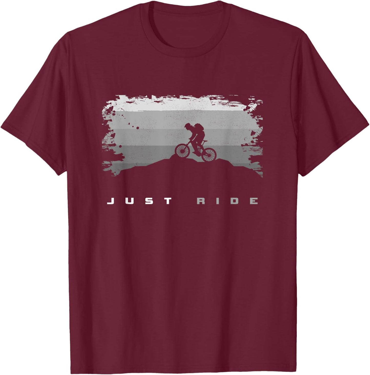 MTB Mountain Bike Apparel - MTB Mountain Bike T-Shirt - T-Shirt | Maroon