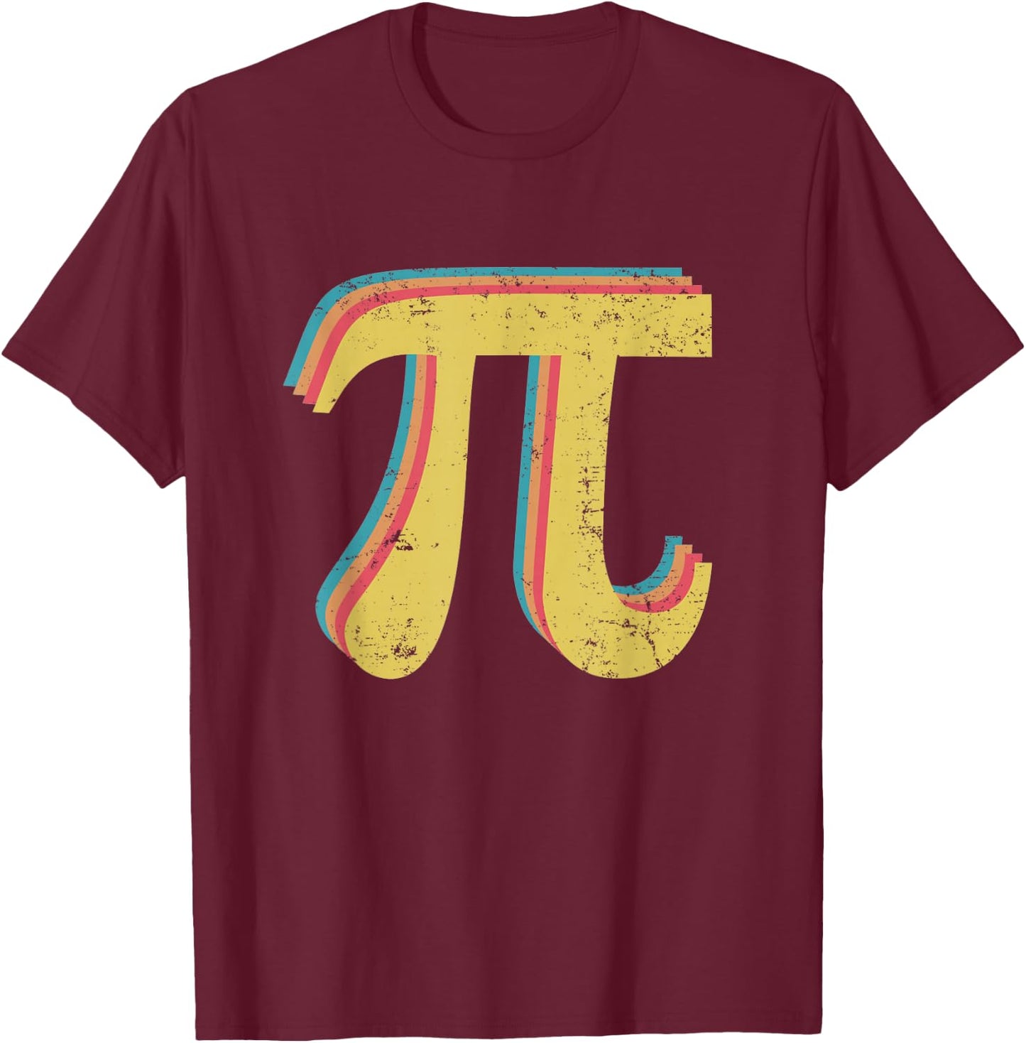 Pi 3,14 Pi Number Symbol Math Science Gift Vintage T-Shirt - T-Shirt | Maroon