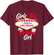 Las Vegas Birthday Party - Girls Trip - Vegas Birthday Girl T-Shirt - T-Shirt | Maroon
