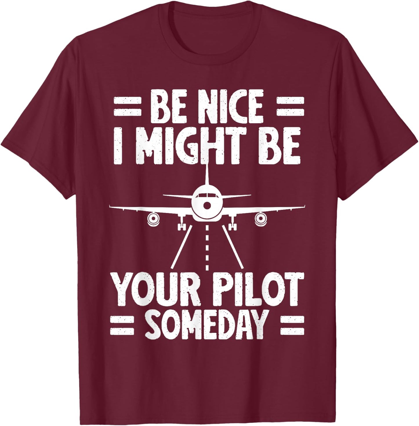 Funny Pilot Design Aviation Airplane Pilot Men Women Kids T-Shirt - T-Shirt | Maroon