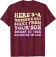 Mother's Day From Your Son Bought By Your Daughter-in-law T-Shirt - T-Shirt | Maroon