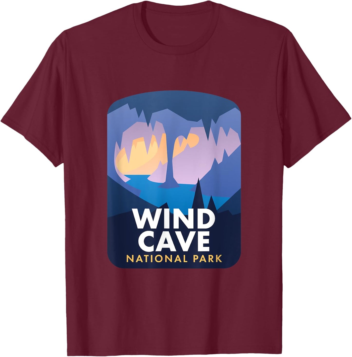 Wind Cave National Park T-Shirt - T-Shirt | Maroon