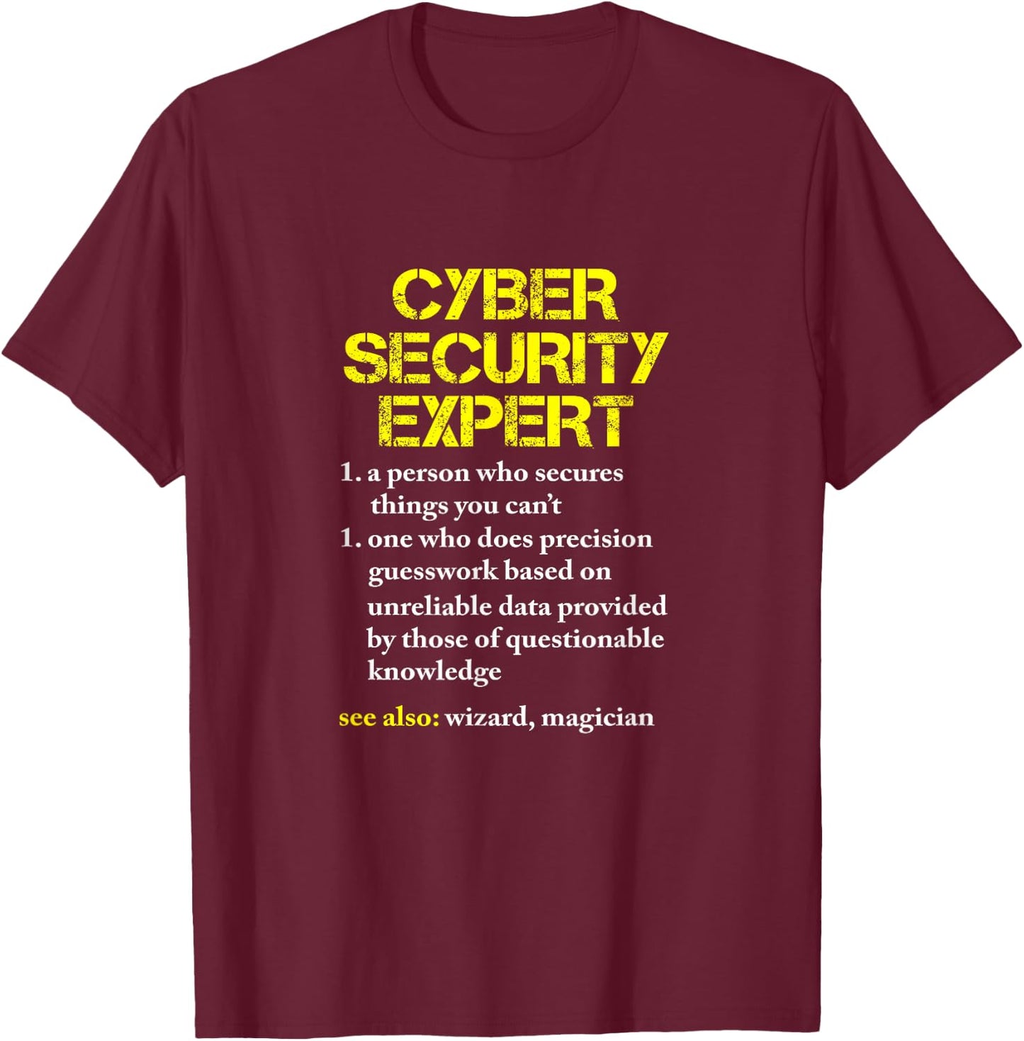 Cybersecurity Geek Computer Science Software Engineer T-Shirt - T-Shirt | Maroon
