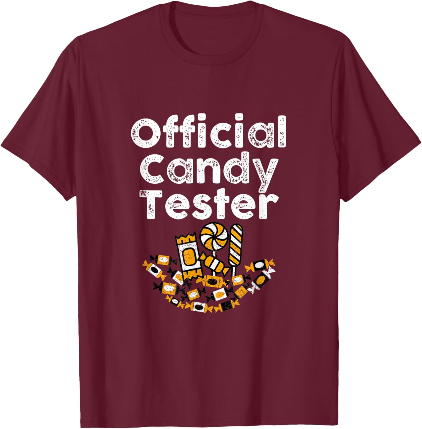 Official Candy Tester Trick or Treat HALLOWEEN CANDY T-Shirt - T-Shirt | Maroon