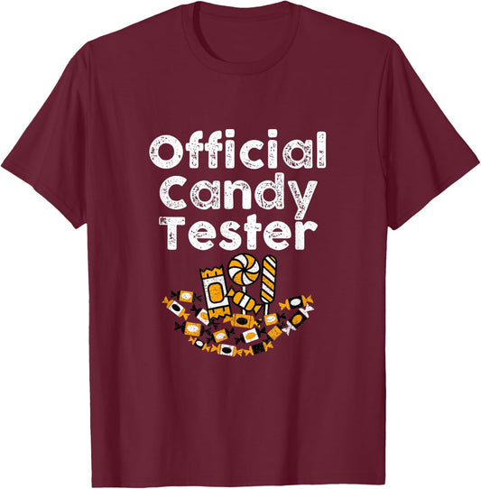 Official Candy Tester Trick or Treat HALLOWEEN CANDY T-Shirt - T-Shirt | Maroon