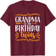 Grandma The Birthday Twins Twin Birthday Grandmother T-Shirt - T-Shirt | Maroon