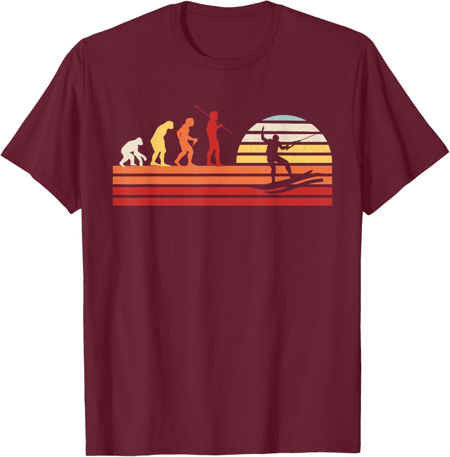 Retro Wakeboarder Wakeboard - Vintage Wakeboarding T-Shirt - T-Shirt | Maroon
