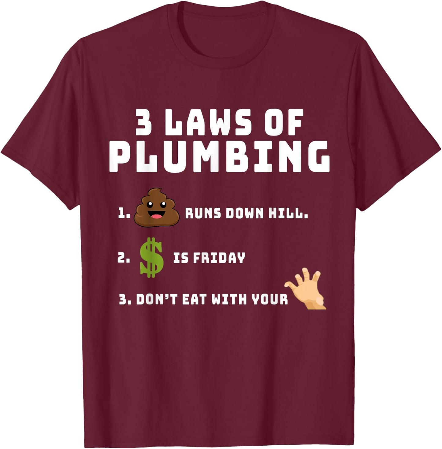 Funny Plumbing Fake Plumbers Crack Plumber Gifts A T-Shirt - T-Shirt | Maroon