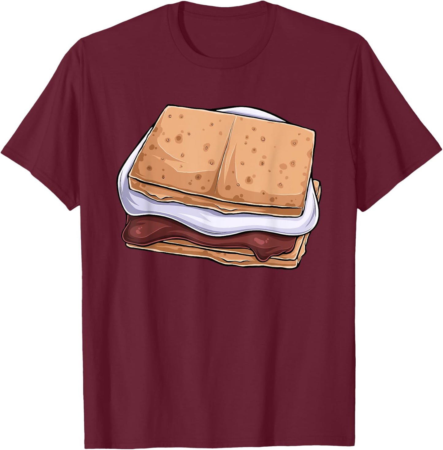 S'mores Costume Group Camping T-Shirt - T-Shirt | Maroon