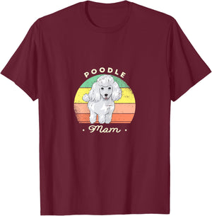 Poodle Mom - Cute Dog Lover Women T-Shirt - T-Shirt | Maroon