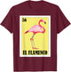 Funny Mexican Flamingo Design - El Flamenco T-Shirt - T-Shirt | Maroon