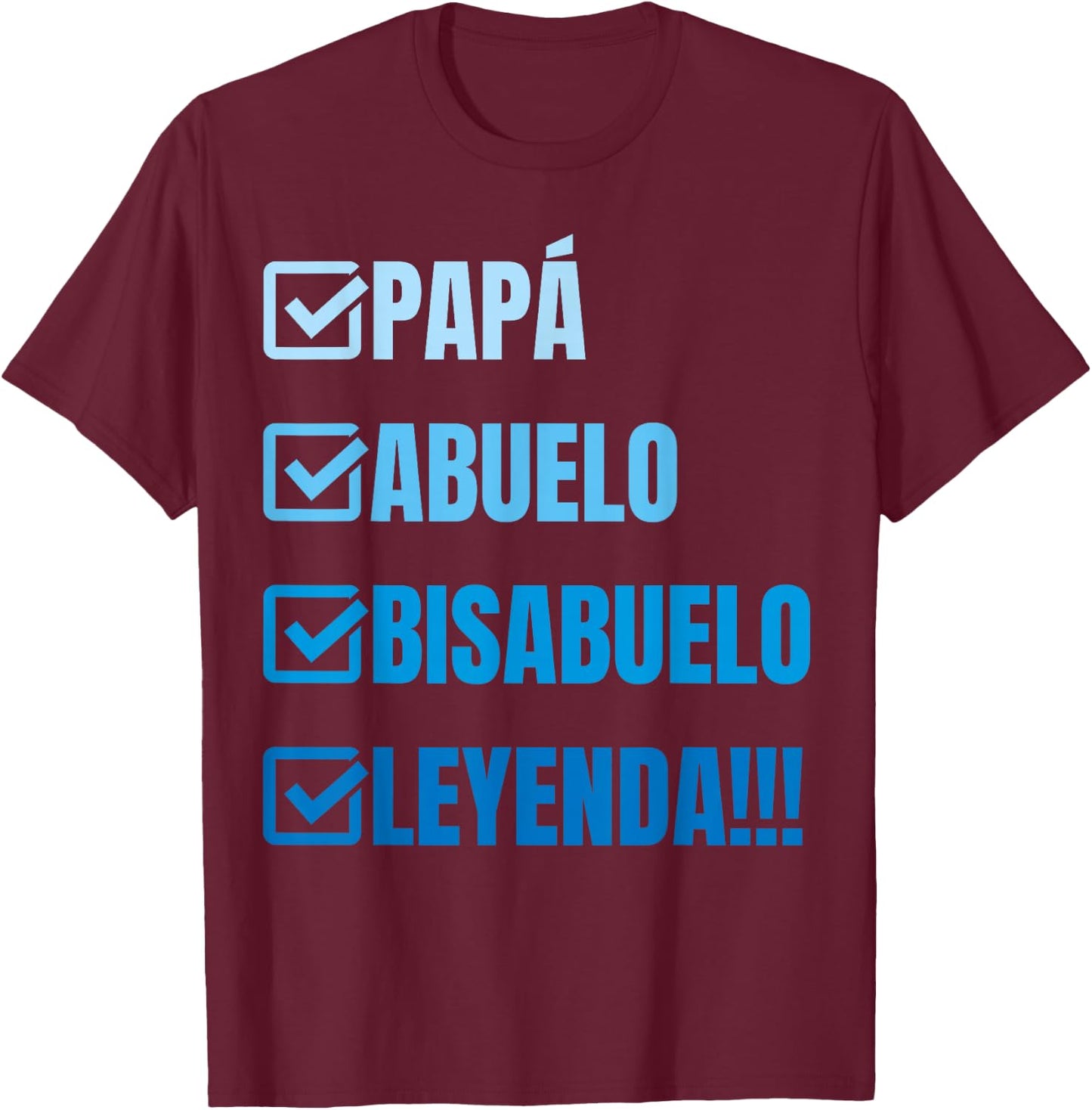 Bisabuelo Regalo Divertido y Anuncio, Bisabuelo Leyenda T-Shirt - T-Shirt | Maroon