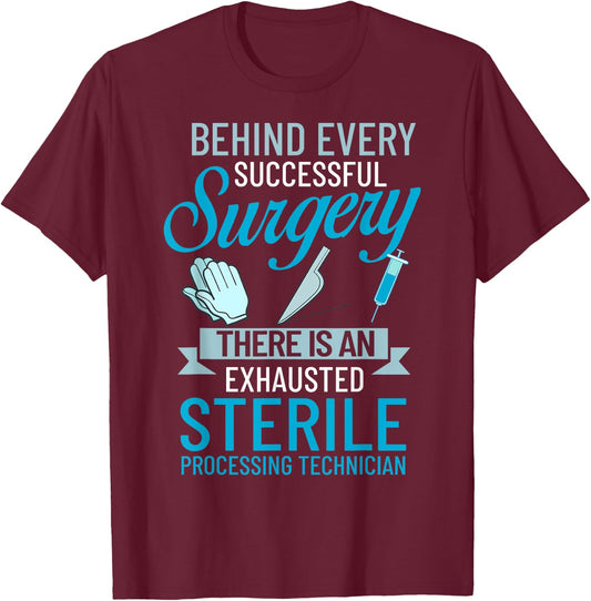 Sterile Processing Technician Certification Manager Tech T-Shirt - T-Shirt | Maroon