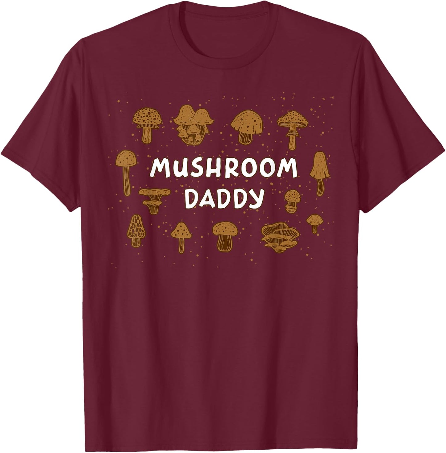 Retro Mushroom Daddy T-Shirt - T-Shirt | Maroon