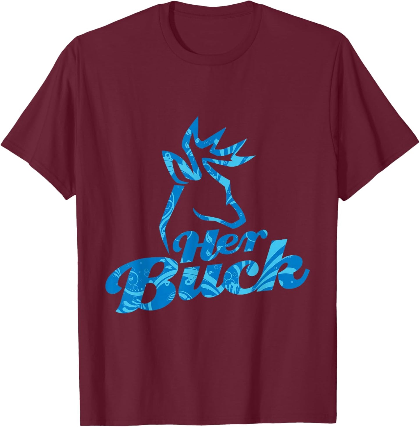 Her Buck & His Doe Matching Couple Shirts T-Shirt - T-Shirt | Maroon