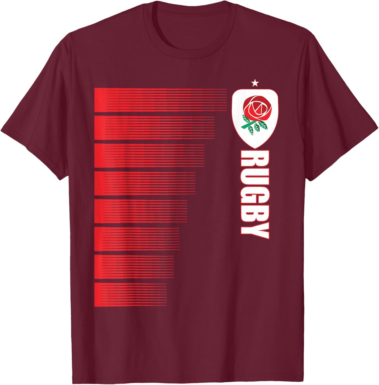 England Rugby Jersey English Rugby 2 Sided T-Shirt - T-Shirt | Maroon