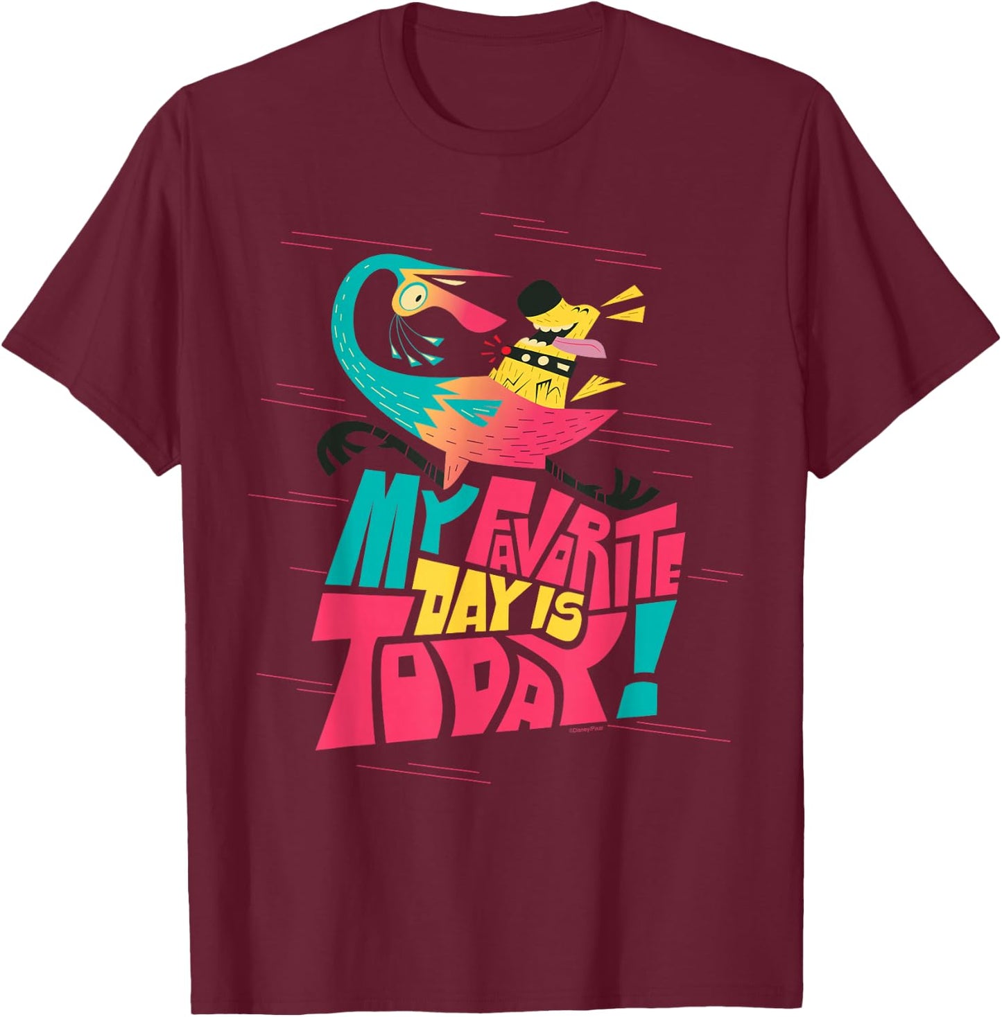 Disney and Pixar’s Up Kevin Dug My Favorite Day is Today T-Shirt - T-Shirt | Maroon