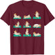 Pug Yoga Poses Meditation Workout Exercise Dog Mom Gift T-Shirt - T-Shirt | Maroon