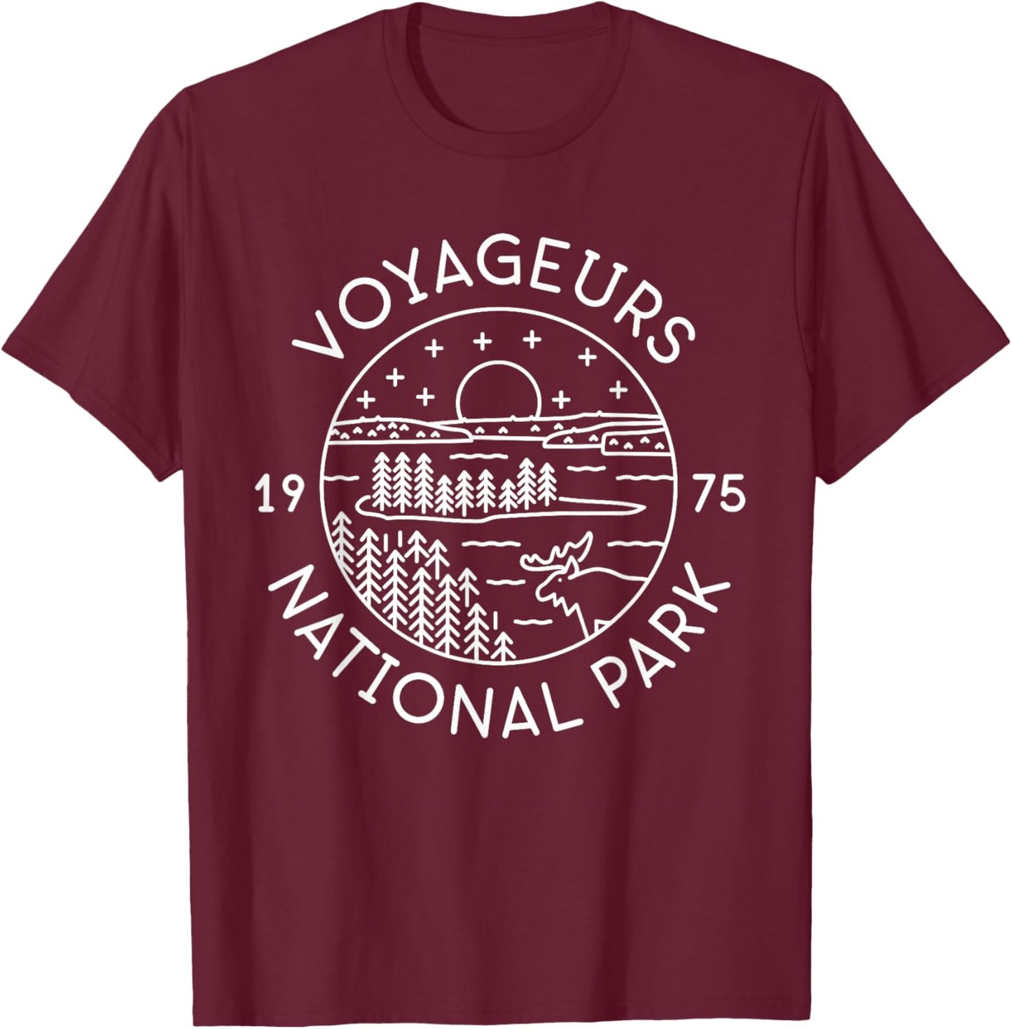 Voyageurs National Park 1975 Minnesota T-Shirt - T-Shirt | Maroon
