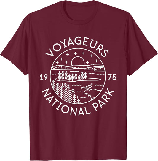Voyageurs National Park 1975 Minnesota T-Shirt - T-Shirt | Maroon