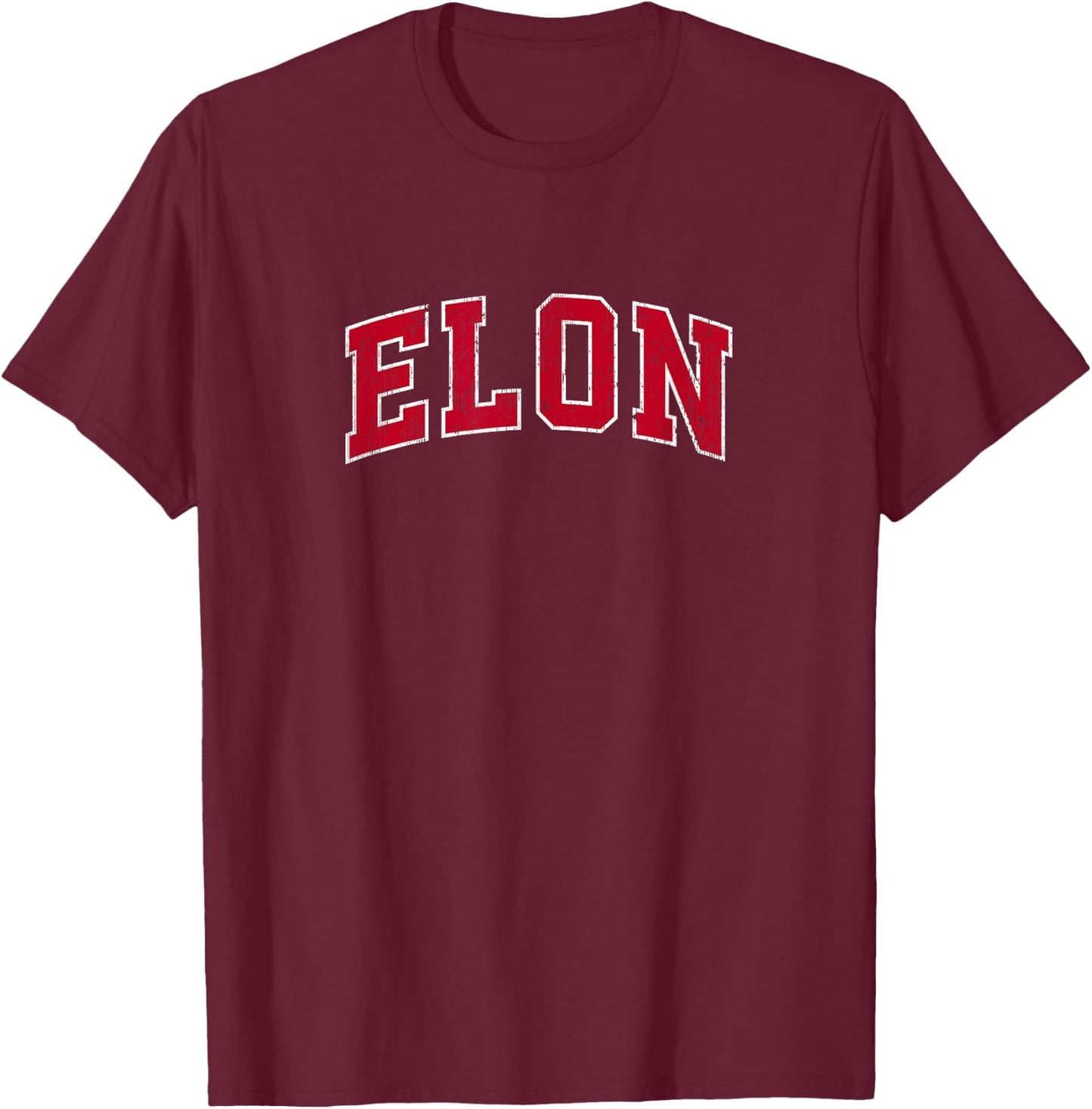 Elon North Carolina NC Vintage Sports Design Red Design T-Shirt - T-Shirt | Maroon