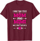 I Have Two Titles Mom And Mimi - Mother's Day Floral T-Shirt - T-Shirt | Maroon