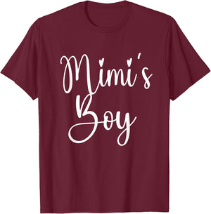 Mimi's Boy From Mimi To Grandson Mimi Grandkid T-Shirt - T-Shirt | Maroon